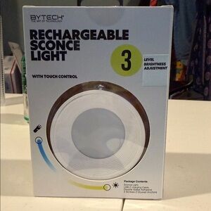 ByTech- Rechargeable Sconce Light with Touch Control